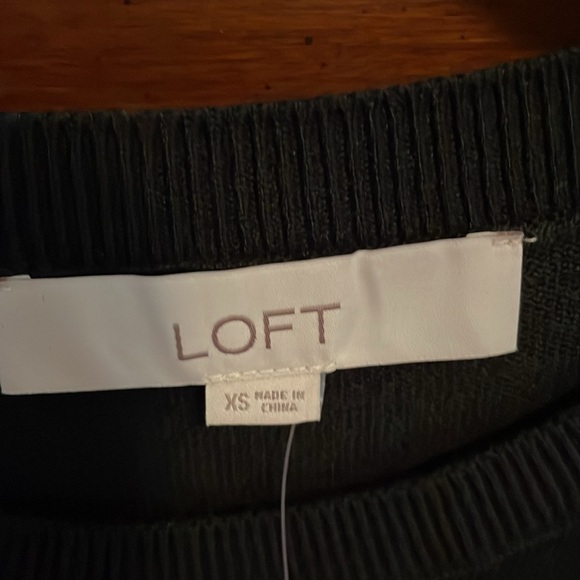 NWT • LOFT • Black Women's Top w sheer sleeves. - Picture 2 of 16